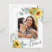 ヒマワリ結婚ユーカリ写真の計画の変更 ポストカード (正面/裏面)