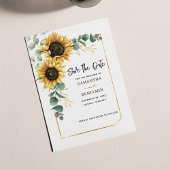 ヒマワリ結婚ユーカリ セーブザデート