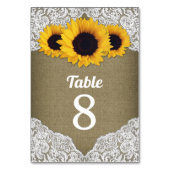 ヒマワリ結婚ーのテーブルナンバーカード テーブルナンバー (裏面)