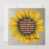 ヒマワリ結婚ーサンキューカード 招待状 (正面)