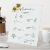 ヒマワリ結婚ーフローラの旅程アイコンProg 台座サイン (インサイチュ)