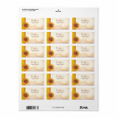 ヒマワリ結婚ー住所 シール (フルシート)