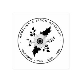 ヒマワリ結婚ー差出人住所 ラバースタンプ