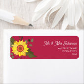 ヒマワリ結婚ー差出人住所 ラベル (インサイチュ)