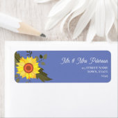 ヒマワリ結婚ー差出人住所 ラベル (インサイチュ)