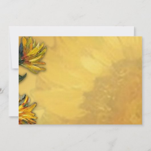 ヒマワリ結婚ー記念日 招待状 (裏面)