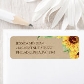 ヒマワリ結婚差出人住所ラベル ラベル (インサイチュ)