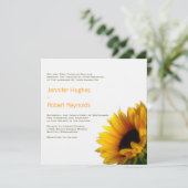 ヒマワリ結婚式招待状 招待状 (スタンド正面)