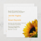 ヒマワリ結婚式招待状 招待状 (正面/裏面)