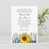 ヒマワリ結婚式招待状 招待状 (スタンド正面)