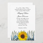 ヒマワリ結婚式招待状 招待状 (正面/裏面)