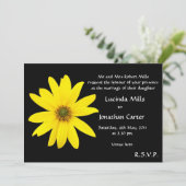 ヒマワリ結婚式招待状 招待状 (スタンド正面)