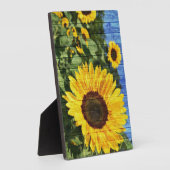 ヒマワリ絵を描スフェンス フォトプラーク (側面)