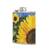 ヒマワリ絵を描スフェンス フラスク (左)