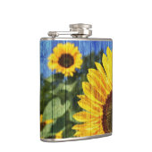 ヒマワリ絵を描スフェンス フラスク (右)