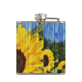 ヒマワリ絵を描スフェンス フラスク (裏面)