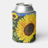 ヒマワリ絵を描スフェンス 缶クーラー (缶裏面)