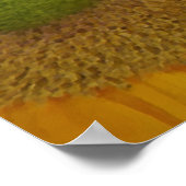 ヒマワリ絵を描センター写真の花芸術 ポスター (角)