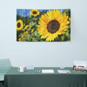 ヒマワリ絵を描フェンス 横断幕 (トレードショー)