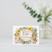 ヒマワリ緑の森林動物おむつラッフル エンクロージャーカード (スタンド正面)