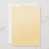 ヒマワリ緑の水彩赤ちゃんシャワー 招待状 (裏面)