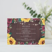 ヒマワリ縁どバグンディ結婚ライツ詳細 エンクロージャーカード (スタンド正面)