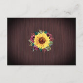 ヒマワリ縁どバグンディ結婚ライツ詳細 エンクロージャーカード (裏面)