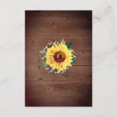 ヒマワリ縁どバビーズブリー結婚ウッドの詳細 エンクロージャーカード (裏面)