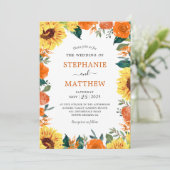 ヒマワリ縁ど結婚サンゴ 招待状 (スタンド正面)