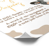 ヒマワリ聖い牛の赤ちゃんシャワー深夜おむつ ポスター (角)