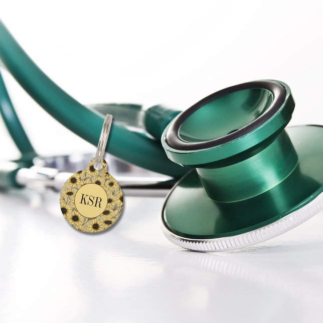 ヒマワリ聴診器IDラベル ペット　ネームタグ (クリエイターアップロード済み)