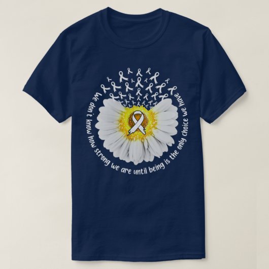 ヒマワリ肺認識度ホワイトリボン11月 Tシャツ (デザイン正面)