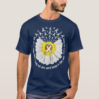 ヒマワリ肺認識度ホワイトリボン11月 Tシャツ