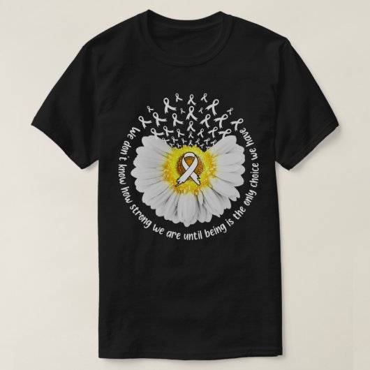 ヒマワリ肺認識度ホワイトリボン11月 Tシャツ (デザイン正面)