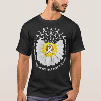ヒマワリ肺認識度ホワイトリボン11月 Tシャツ