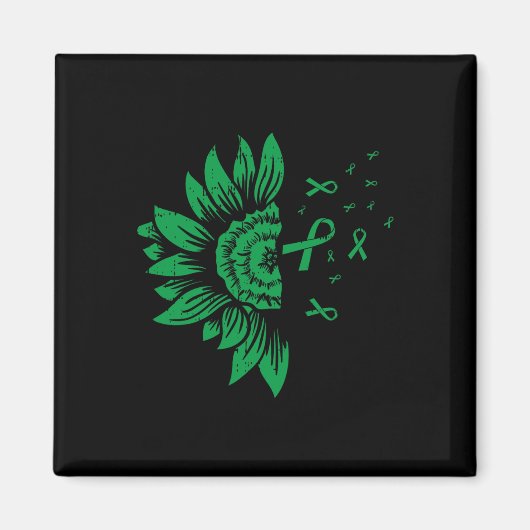 ヒマワリ腎疾患精神保健性脊椎症R マグネット (正面)