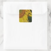 ヒマワリ花びらパーソナライズされた花 スクエアシール (バッグ)