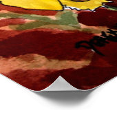 ヒマワリ花アートプリント ポスター (角)