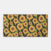 ヒマワリ花柄おもしろい黄色の吸光度 デスクマット (正面)