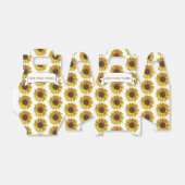 ヒマワリ花柄名前をカスタムする フェイバーボックス (折り畳みなし)