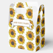 ヒマワリ花柄名前をカスタムする フェイバーボックス (オープン)
