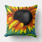 ヒマワリ芸術的エレガントスタイリッシュラ クッション (正面)