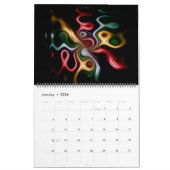 ヒマワリ芸術 カレンダー (1月 2026)