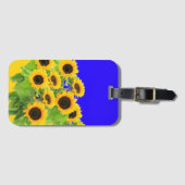 ヒマワリ荷物タグ – ウクライナ国旗の色 ラゲッジタグ (正面横)