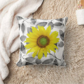 ヒマワリ葉と クッション (ブランケット)