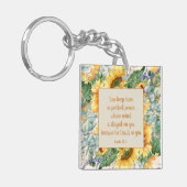 ヒマワリ葉の聖句保完全平和 キーホルダー (正面左)