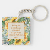 ヒマワリ葉の聖句保完全平和 キーホルダー (裏面)