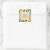 ヒマワリ葉の聖句保完全平和 スクエアシール (バッグ)