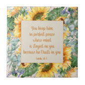 ヒマワリ葉の聖句保完全平和 タイル (正面)