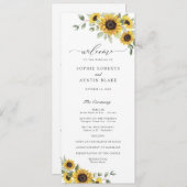 ヒマワリ葉オリーブ素朴結婚ズ プログラム (正面/裏面)